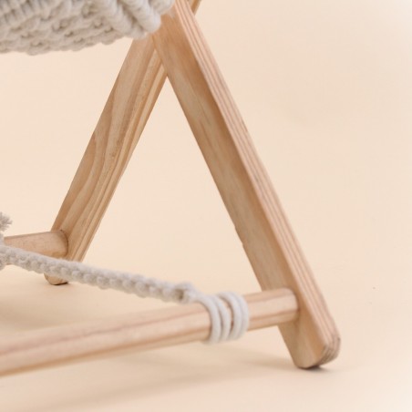 Porte revues en tissu bohème beige | Hashtag Déco