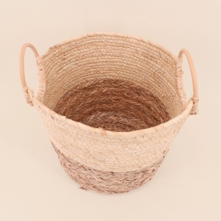 Panier rotin beige 32x25 cm naturel | Hashtag Déco