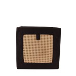 Cube rangement en cannage noir et naturel | Hashtag Déco