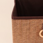 Cube rangement bambou beige marron 31x31x31cm | Hashtag Déco