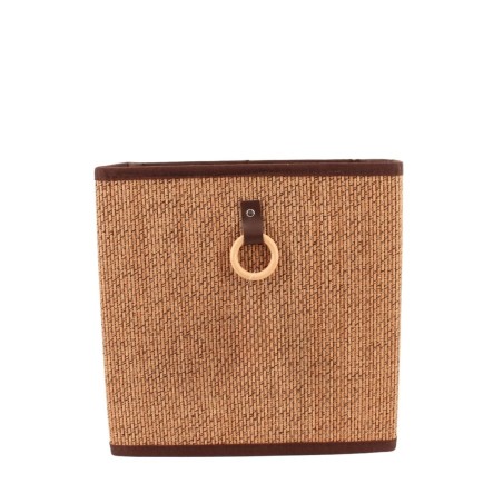 Cube rangement bambou beige marron 31x31x31cm | Hashtag Déco