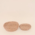 Paniers ovales naturels en fibre et paille | Hashtag Déco