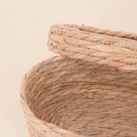 Paniers ovales naturels en fibre et paille | Hashtag Déco