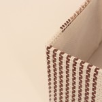 Demi panier cube beige en tissu, 31x31x15cm | Hashtag Déco