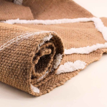 Tapis en jute motifs géométriques naturel | Hashtag Déco