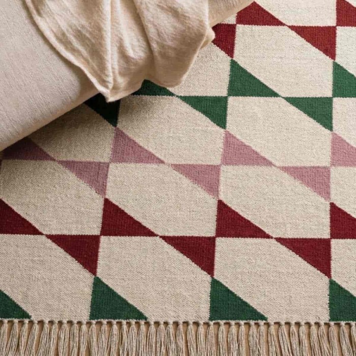 Tapis ethnique géométrique 80x150 cm en coton | Hashtag Déco