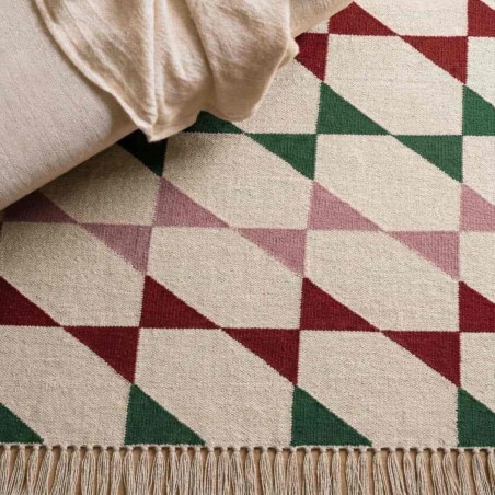 Tapis ethnique géométrique 80x150 cm en coton | Hashtag Déco