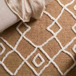 Tapis en jute motifs géométriques naturel | Hashtag Déco