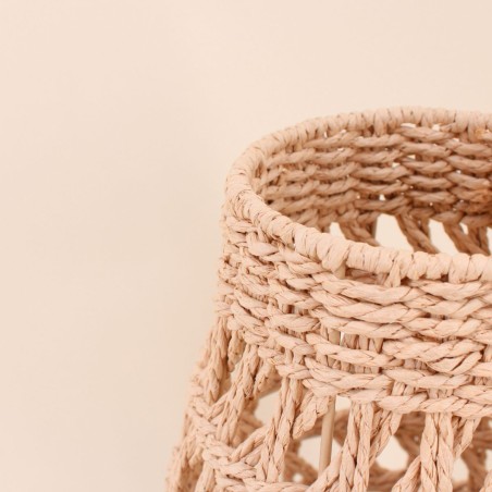Lanterne en corde beige 37cm pour intérieur | Hashtag Déco