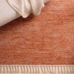 Tapis en coton beige à franges 60x90cm | Hashtag Déco