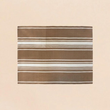 Tapis rayé coton gris et blanc 120x160cm | Hashtag Déco