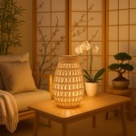 Lanterne en corde beige 37cm pour intérieur | Hashtag Déco