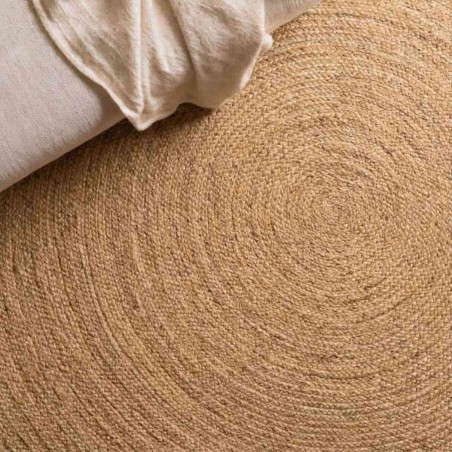 Tapis rond en jute naturel 120cm | Hashtag Déco