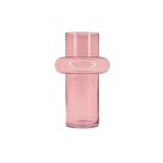 Vase anneau en verre rose clair 20cm | Hashtag Déco