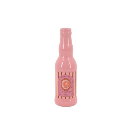 Vase bouteille rose en céramique 22cm | Hashtag Déco