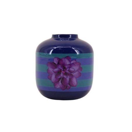 Vase en métal laqué bleu/violet 11cm | Hashtag Déco