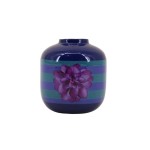 Vase en métal laqué bleu/violet 11cm | Hashtag Déco
