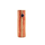 Vase orange rayé en grès 20cm | Hashtag Déco