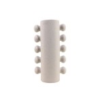 Vase porcelaine blanc perlé 31cm élégant | Hashtag Déco