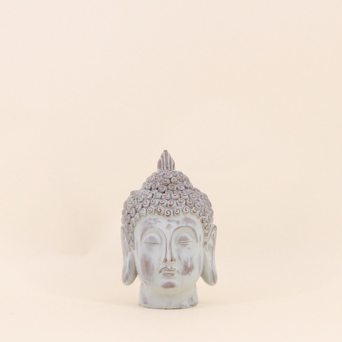Objet déco tête bouddha résine 18cm | Hashtag Déco