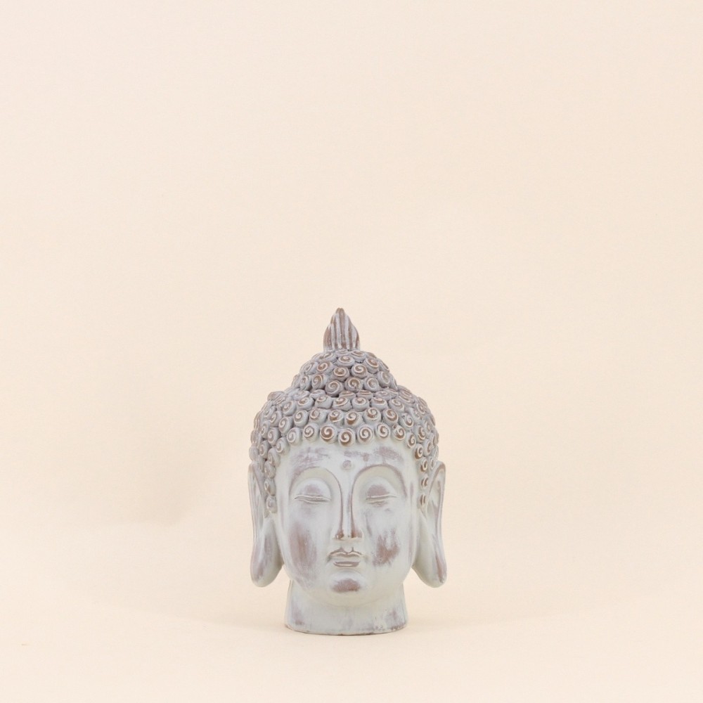 Objet déco tête bouddha résine 18cm | Hashtag Déco