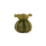 Vase boule plissé verre opaque 11cm | Hashtag Déco