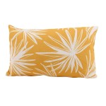 Coussin extérieur jaune feuillage 50x30cm tissu | Hashtag Déco