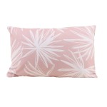 Coussin extérieur fleuri rose en tissu 30x50cm | Hashtag Déco