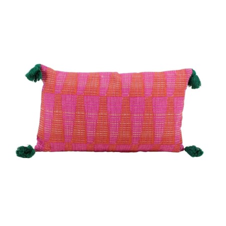 Coussin extérieur rose et orange coton 30x50 cm | Hashtag Déco