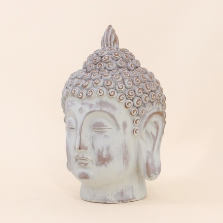 Objet déco tête bouddha résine 18cm | Hashtag Déco