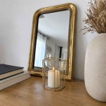 Lanterne en verre et métal doré 16cm | Hashtag Déco