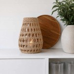 Lanterne en corde beige 37cm pour intérieur | Hashtag Déco