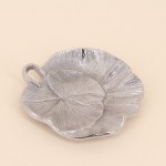 Vide poche feuille aluminium gris 11,5x15cm | Hashtag Déco
