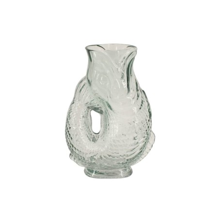 Vase poisson en verre 24cm transparent | Hashtag Déco