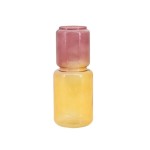 Vase coloré en céramique jaune et rose 20cm | Hashtag Déco