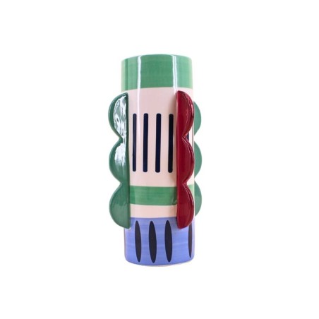 Vase coloré en porcelaine 28cm vert bleu rose | Hashtag Déco