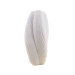 Vase twist porcelaine blanche 36cm élégant | Hashtag Déco