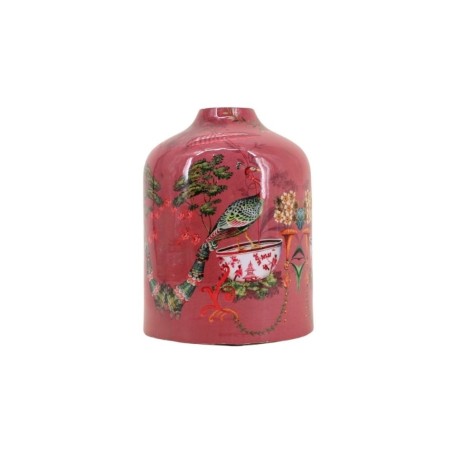 Vase col de cygne métal rose 23cm | Hashtag Déco