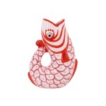 Vase poisson dolomite rouge 25cm | Hashtag Déco