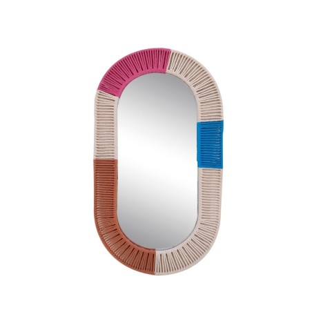 Miroir ovale corde beige 55x30cm | Hashtag Déco