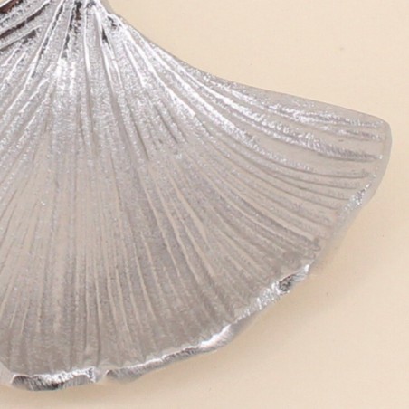 Vide poche feuille aluminium argenté 18x14 cm | Hashtag Déco