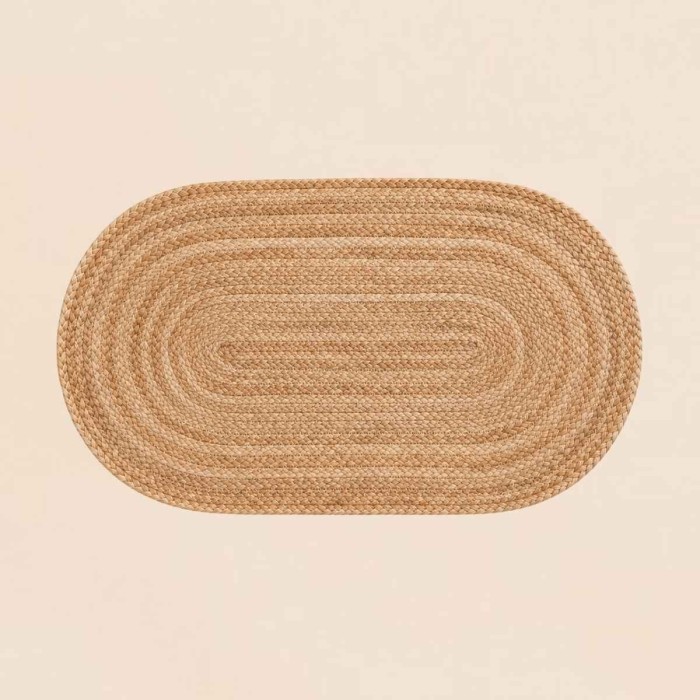 Tapis ovale en jute naturel 120x170cm | Hashtag Déco