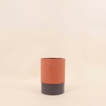 Vase tube céramique bicolore 17cm | Hashtag Déco