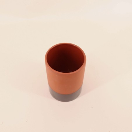 Vase tube céramique bicolore 17cm | Hashtag Déco