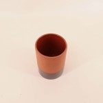 Vase tube céramique bicolore 17cm | Hashtag Déco