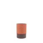 Vase tube céramique bicolore 17cm | Hashtag Déco