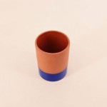 Vase tube céramique bicolore 17cm | Hashtag Déco
