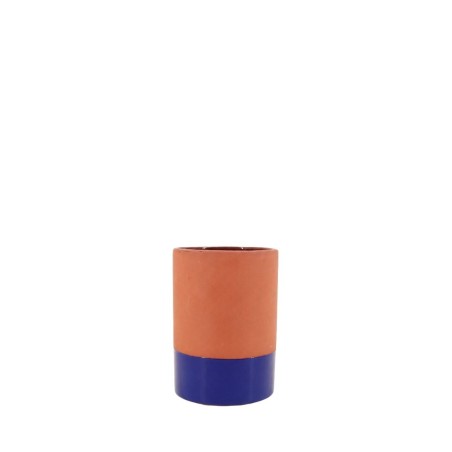 Vase tube céramique bicolore 17cm | Hashtag Déco