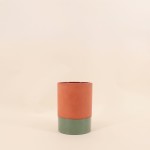 Vase tube céramique bicolore 17cm | Hashtag Déco