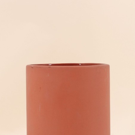 Vase tube céramique bicolore 17cm | Hashtag Déco